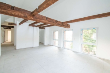 Offener Wohn- und Essbereich - Alter Charme trifft auf Moderne: großzügige Mietwohnung mit flexibel nutzbarem Raumangebot