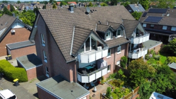 Hausansicht - Moderne Eigentumswohnung in gepflegtem Gebäude und in attraktiver Lage am Erholungsgebiet Schwafheim