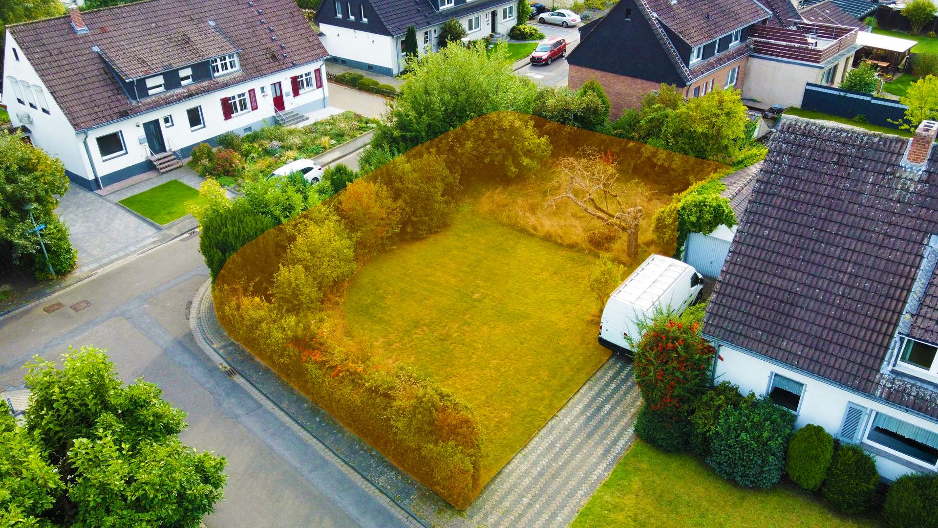 Drohne Posener Str - Endlich Eigenheim: Exklusives Eckgrundstück für ein Neubau-Einfamilienhaus in ruhiger Umgebung