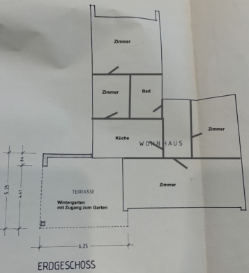 Grundriss EG - Zweifamilienhaus/Mehrgenerationenhaus mit viel Platz in Randlage von Neukirchen-Vluyn